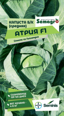 Семена капусты белокочанной Атрия F1 : 15 шт. Seminis
