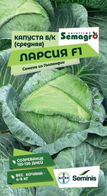 Семена капусты белокочанной Ларсия F1 : 15 шт. Seminis